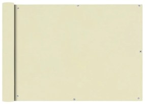vidaXL Διαχωριστικό Βεράντας Κρεμ 75 x 600 εκ. από Ύφασμα Oxford