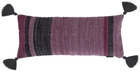 Μαξιλάρι Διακοσμητικό (Με Γέμισμα) Casa 232 Anthracite-Purple Kentia 30X60 100% Βαμβάκι