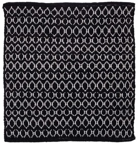 Boho 60x60 black πατάκι μπάνιου Sealskin