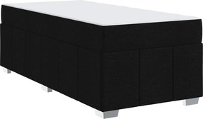 vidaXL Σκελετός Κρεβατιού με στρώμα Μαύρο 80 x 200 cm ύφασμα