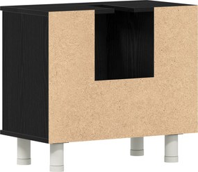vidaXL Ντουλάπι Μπάνιου Μαύρη Οξυά 60 x 32 x 54 εκ Επεξεργασμένο ξύλο