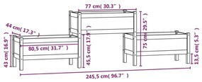 ΖΑΡΝΤΙΝΙΕΡΑ ΛΕΥΚΗ 245,5X44X75 ΕΚ. ΑΠΟ ΜΑΣΙΦ ΞΥΛΟ ΠΕΥΚΟΥ 822253