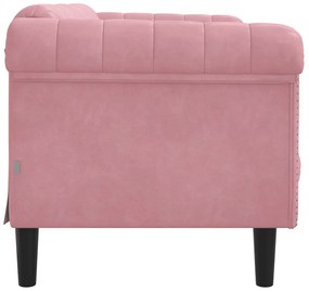 vidaXL Καναπές Διθέσιος Ροζ από Βελούδο