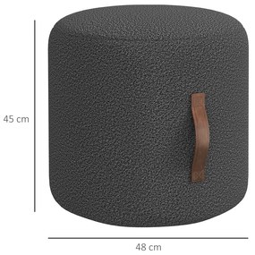 Σκαμπό, υποπόδιο σε μοντέρνο σχέδιο, σκούρο γκρι + καφέ