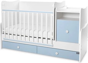 BED TREND PLUS NEW 70/160 WHITE/BABY BLUE