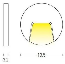 Απλίκα Φωτιστικό Τοίχου Στρογγυλό LED 3W IP54 3000K Step Zambelis-E184-Λευκό E184