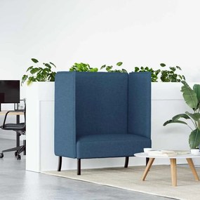 vidaXL Καναπές Υψηλής Πλάτης Μπλε 109x56x121 εκ. Υφασμάτινος