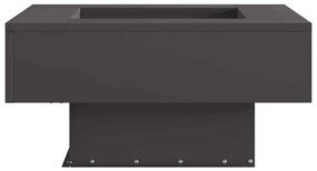 vidaXL Μαύρη Τετράγωνη Φωτιά 60x60x30 εκ. Χάλυβας