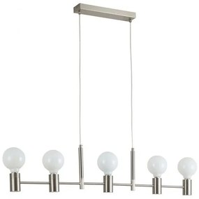 Κρεμαστό Φωτιστικό Οροφής 5xE27 120x95cm Adept Homelighting 77-8248 Νίκελ Ματ