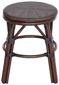 Σκαμπό CHINO C6285.01 Καφέ Αλουμινίου Bamboo Look με Textilene Φ36x46Υ εκ. 36x36x46 εκ.
