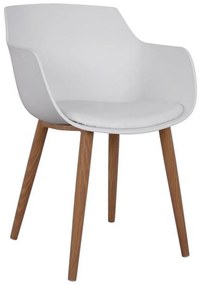 Καρέκλα Lucie Λευκή Με Μεταλλικά Πόδια HM8242.01 Σετ 2τμχ Metal, Polypropylene