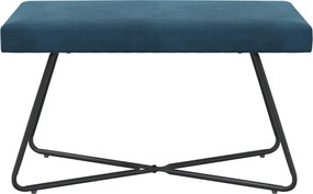 vidaXL παγκάκι Μονόχρωμο Μπλε 80 x 40 x 45 εκ. Βελούδο