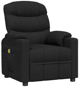 vidaXL Πολυθρόνα Μασάζ Μαύρη Υφασμάτινη