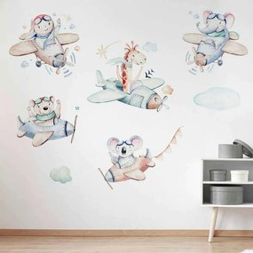 Αυτοκόλλητα Τοίχου Βινυλίου Airplanes XL 190x100cm Multi Ango Vinyl