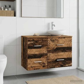 vidaXL Ντουλάπι Μπάνιου Παλαιωμένο ξύλο 30 x 35 x 50 εκ.