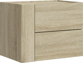 vidaXL Κομοδίνα Επιτοίχιο Sonoma Δρυς 45x30x35 εκ.