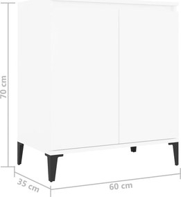 vidaXL Συρταριέρα Λευκή 60 x 35 x 70 εκ. από Επεξεργασμένο Ξύλο