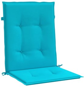 vidaXL Μαξιλάρια Καρέκλας με Πλάτη 4 τεμ. Τιρκουάζ Υφασμάτινα