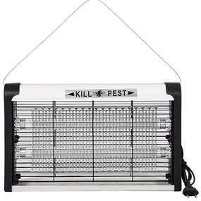 Λαμπτήρας εντόμων Rosberg R51770D, Μέχρι 20 m2, 20W, Υπεριώδες φως, Χαμηλός θόρυβος, Λευκό/Μαύρο