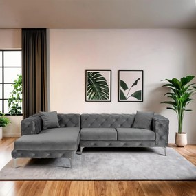 Corner Sofa Como Eco Left - Anthracite Anthracite