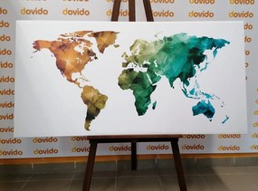 Εικόνα στον πολυγωνικό παγκόσμιο χάρτη με χρώμα φελλού - 100x50