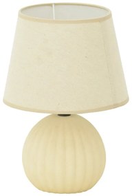 Επιτραπέζιο φωτιστικό Melanie Inart Ε14 κεραμικό σε μπεζ απόχρωση Φ22x30εκ