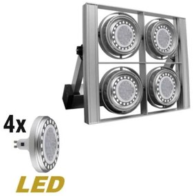 Σποτ Φωτιστικό Οροφής Τετραπλό Ασημί 3-11460 Lumen-3-11460-Ασημί 3-11460