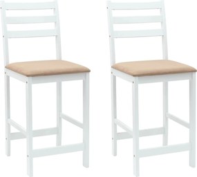 vidaXL Καρέκλες φαγητού 2 pcs Λευκό 40 x 47,5 x 99,5 εκ