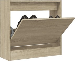 vidaXL Παπουτσοθήκη Sonoma Δρυς 60x21x57 εκ. από Επεξεργασμένο Ξύλο