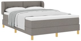 vidaXL κρεβάτι Box Spring με στρώμα  - Ταμπά, 140x190 εκ., Υφασμα