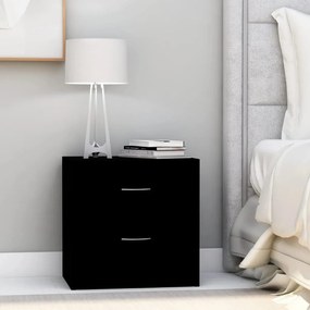 vidaXL Κομοδίνο Μαύρο 40 x 30 x 40 εκ. από Επεξ. Ξύλο