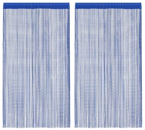 vidaXL Κουρτίνες με Κρόσσια 2 τεμ. Μπλε 140 x 250 εκ.