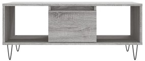 vidaXL Τραπεζάκι Σαλονιού Γκρι Sonoma 90x50x36,5εκ. Επεξεργασμένο Ξύλο
