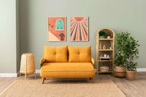 2-Seat Sofa-Bed Cosmo 2-Seater - Bohemian Mustard Mustard