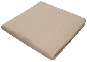 Κουβέρτα Βαμβακερή Πικέ Μονή 170x260εκ. Sanforized Beige