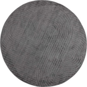 vidaXL Χαλιά χώρου Γύρος PALMERAS Ανθρακί Ø 160 CM Πολυεστέρας