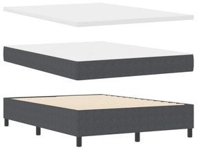 vidaXL Κρεβάτι Box Spring με Στρώμα Σκούρο Γκρι 160x200 εκ Βελούδινο Ύφασμα