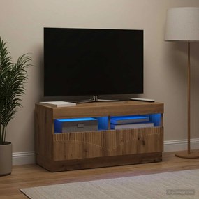 vidaXL Ντουλάπα LED Τηλεόρασης Artisan Δρυς Επεξεργασμένο Ξύλο