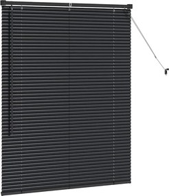 vidaXL Βενετσιάνικες Ρόδες Μαύρο 130 x 100 cm Αλουμίνιο