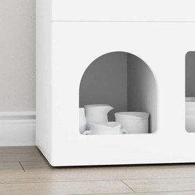 vidaXL Πλαϊνό γραφείο ELST Λευκό 80.5 x 35 x 59 εκ. Επεξεργασμένο ξύλο