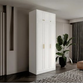 Ντουλάπα με 3 πόρτες και ντουλάπι από MDF 105x52x52 cm