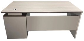 Γραφείο εργασίας Armadi με ντουλάπι σε Sonoma - Λευκό 180x80x75εκ 180x80x75 εκ.
