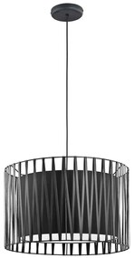 Φωτιστικό Οροφής Harmony Black 1655 3xΕ27 15W Φ50cm 175cm Black TK Lighting