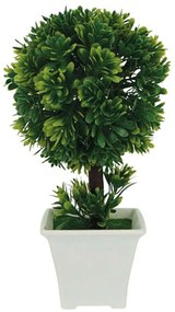 Τεχνητό Φυτό Σε Κασπώ 00-00-19323-1 12x22cm Green-White Marhome Plastic