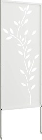 vidaXL Οθόνη Ιδιωτικότητας Κήπου Floral Λευκό 50 x 140 εκ