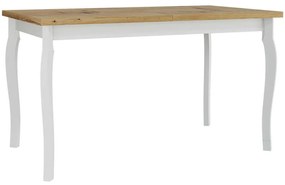 Τραπέζι Επεκτεινόμενο Albe 162703489 140/180x80x78cm Natural-White ABS,Ξύλο