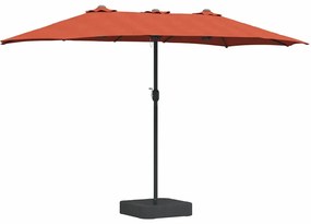 vidaXL Ομπρέλα Κήπου Τερακότα 385 x 209 x 244 εκατοστά ύφασμα