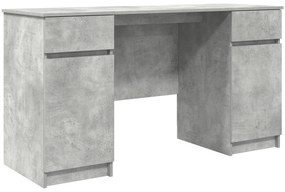 vidaXL Γραφείο Γκρι Σκυρόδεμα 140x49x76 εκ Επεξεργασμένο Ξύλο