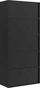 vidaXL Αρχειοθήκη Μαύρη 90 x 40 x 200 εκ. από Ατσάλι
