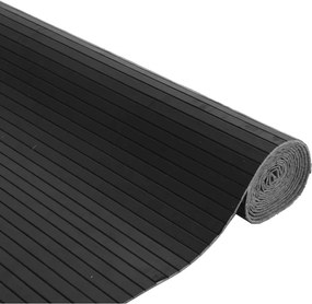 vidaXL Χαλί Ορθογώνιο Γκρι 80 x 400 εκ. Μπαμπού